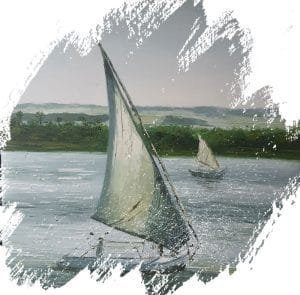 a sailboat on a lake
