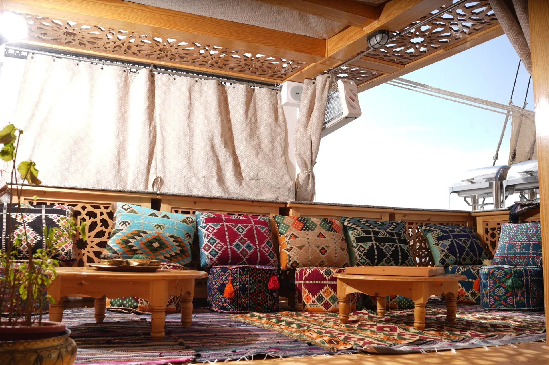 Panoramic Nile views from the Dahabeya deck